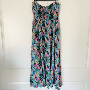 NWT Cupshe Tropical Floral Strapless Maxi Dress, Sz XL